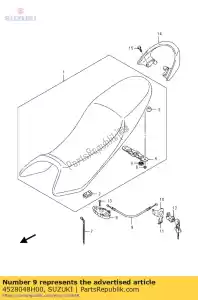 suzuki 4528048H00 cabo comp, assento - Lado inferior