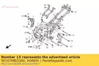 90107MBZG00, Honda, parafuso, flange, 10x208 honda cb cbf 600 2002 2003 2004 2005 2006 2007, Novo