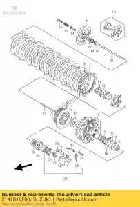 suzuki 2141010F00 hub,cl.sleeve - Bottom side