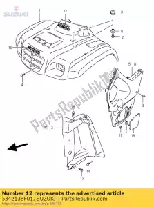 suzuki 5342138F01 lama flap, fr inn - Lado inferior