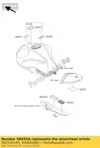 kawasaki 560330184 label-manual,chain zr1000b7f - Bottom side