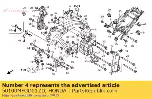 honda 50100MFGD01ZD komora nadwozia, rama * nh303m * (nh303m mat axis grey metallic) - Dół