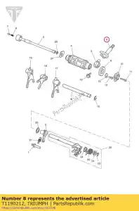 triumph T1190212 shaft gearchange actuator - Bottom side