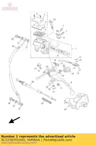 yamaha 5C32583T0200 maître cylindre assy - La partie au fond