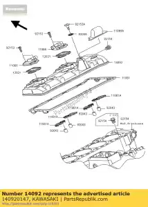 Kawasaki 140920147 ok?adka, g?owa - Dół