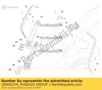 1B000274, Aprilia, emblema inferior, Novo