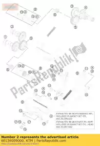 ktm 60136009000 nokkenas inlaat cpl. voorkant - Onderkant