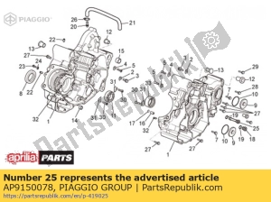 aprilia AP9150078 olie los plug - Onderkant