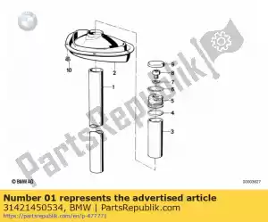 bmw 31421450534 stanchion - Bottom side