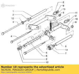 Piaggio Group 563929 bras oscillant - La partie au fond