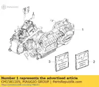 CM1581105, Piaggio Group, (d) mot.125 4t / 4v e3 c'est-à-dire 