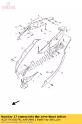 Aqui você pode pedir o molde, apoio para os pés 2 em Yamaha , com o número da peça 4C6F749200P0: