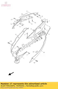 yamaha 4C6F749200P0 molde, apoio para os pés 2 - Lado inferior