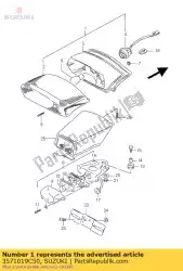Here you can order the lamp assy,rr co from Suzuki, with part number 3571019C50: