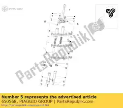 Ici, vous pouvez commander le cloison d'huile auprès de Piaggio Group , avec le numéro de pièce 650568: