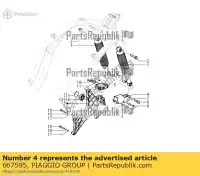 667595, Piaggio Group, wspornik ??cz?cy lewy tylny amortyzator piaggio beverly zapma210 zapma2100 125 300 2010 2016 2017 2018 2019 2020, Nowy