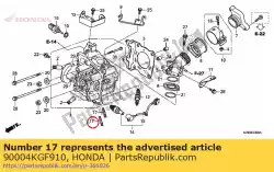 Qui puoi ordinare bullone, perno, 7x17 da Honda , con numero parte 90004KGF910: