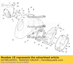 Tutaj możesz zamówić przedni b? Otnik od Piaggio Group , z numerem części 64789100YR1: