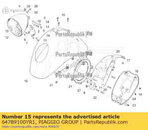 Piaggio Group 64789100YR1 przedni b?otnik - Dół