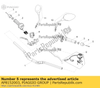 AP8152003, Aprilia, vite a brugola esagonale m6x40, Nuovo