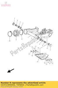 yamaha 1SCF21890000 laars, rubber - Onderkant