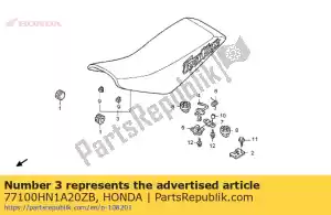 honda 77100HN1A20ZB assento comp. * tipo2 * (tipo2) - Lado inferior