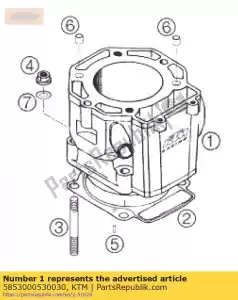 ktm 5853000530030 cylinder 102mm 660 ral. bla.04 - Bottom side