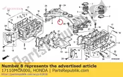 Aqui você pode pedir o coletor, entrada em Honda , com o número da peça 17110MCA000: