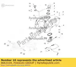 Tutaj możesz zamówić pompa paliwowa od Piaggio Group , z numerem części B063104: