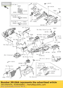 kawasaki 391560954 almohadilla, 15x60x2 zx636edf - Lado inferior