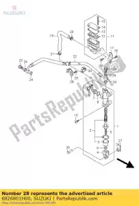 suzuki 6926801H00 clamp,rr brake - Bottom side