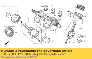 Honda 13107MGE325 pistão, rr. (0,50) - Lado inferior