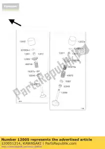 kawasaki 120051214 soupape d'échappement zx600-f1 - La partie au fond