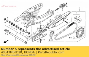 honda 40543MBTD20 adjuster, chain - Left side