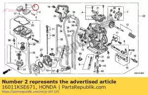 honda 16011KSE671 ventiel set, vlotter - Onderkant