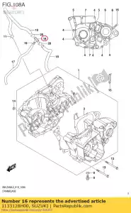 suzuki 1133128H00 joint, breather hose - Bottom side