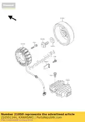 Here you can order the flywheel zx400-h2 from Kawasaki, with part number 210501144: