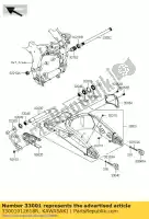 33001012618R, Kawasaki, Arm-comp-swing,black kawasaki zx6r ninja p zx 6r 600 , New