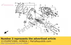 Here you can order the rubber, l. Rr. Cover from Honda, with part number 11352MZ1000: