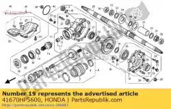 Here you can order the no description available at the moment from Honda, with part number 41670HP5600: