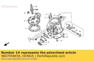 Honda 9807958659 plugue, faísca (w24esr-v) (d - Lado inferior