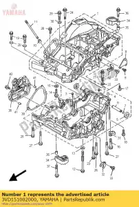 Yamaha 3VD151002000 carter moteur - La partie au fond
