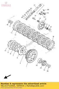 Yamaha 58L163710000 jefe, embrague - Lado inferior