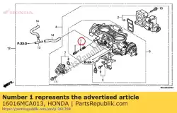 Aquí puede pedir juego de tornillos de Honda , con el número de pieza 16016MCA013: