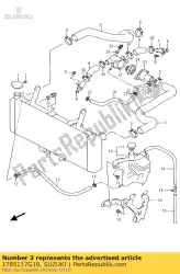 Qui puoi ordinare tubo flessibile, radiatore i da Suzuki , con numero parte 1785117G10: