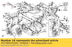 Honda 45158MCSG00 clamper, fr. przewód hamulcowy - Dół