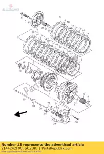 suzuki 2144242F00 plaque, embrayage dr - La partie au fond