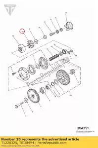 triumph T1220325 rubber damper - Bottom side