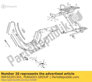 Piaggio Group 00F02201301 subconjunto da placa direita - Lado inferior