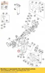 ktm 76412098040 roadbook support - Bottom side